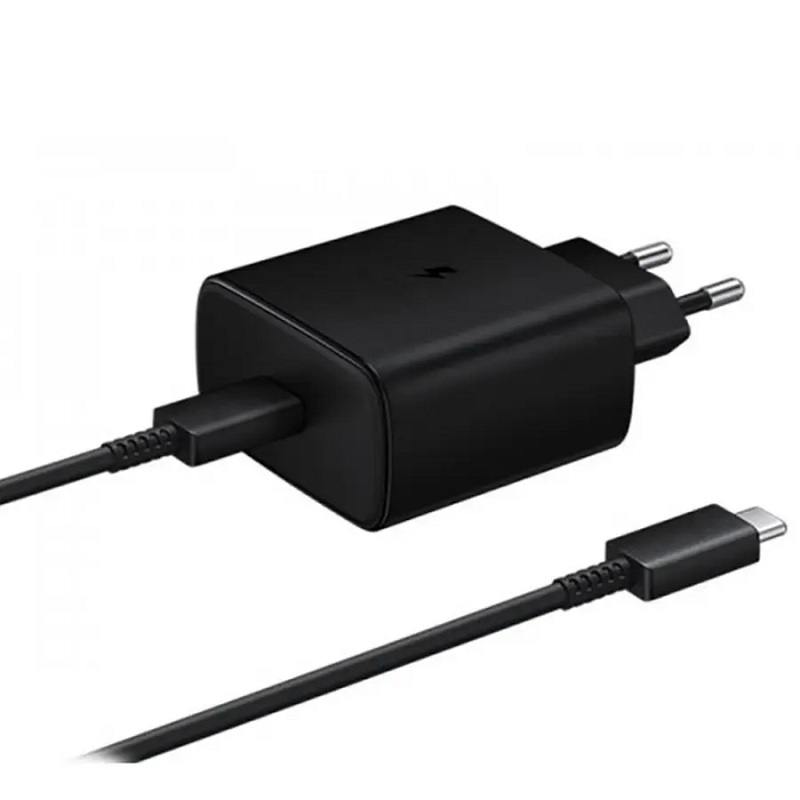 تصویر نقد و بررسی شارژر دیواری 45 وات سامسونگ 2 پین مدل EP-T4510 (5A/1.8m)